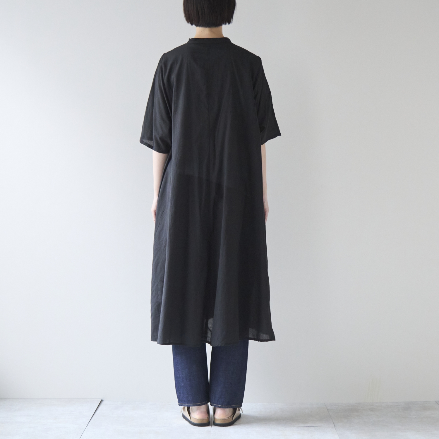 Kilka×kapuwa/風が通るなめらかモスリンワンピース